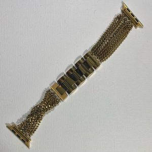 Posh Tech Gold Stainless Steel Multi-Chain Link Band for Apple Watch